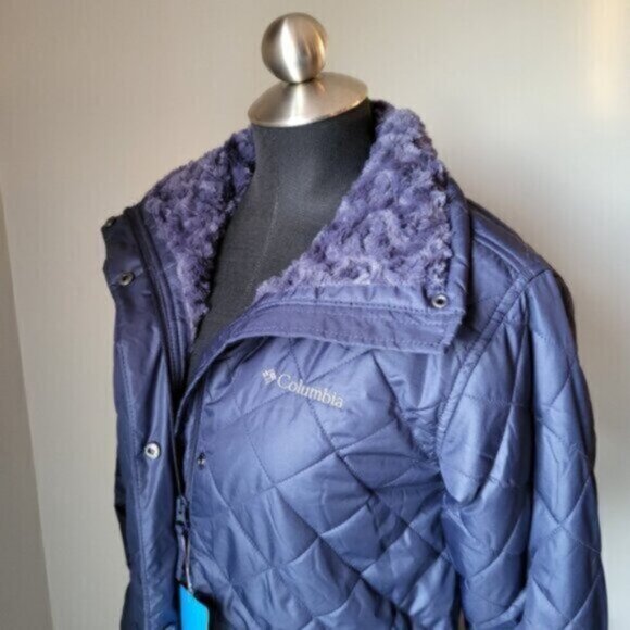 Columbia Quilted Sherpa fleece Winter Jacket NWT Sz Small - Picture 2 of 12
